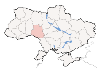 Расположение Винницкой области